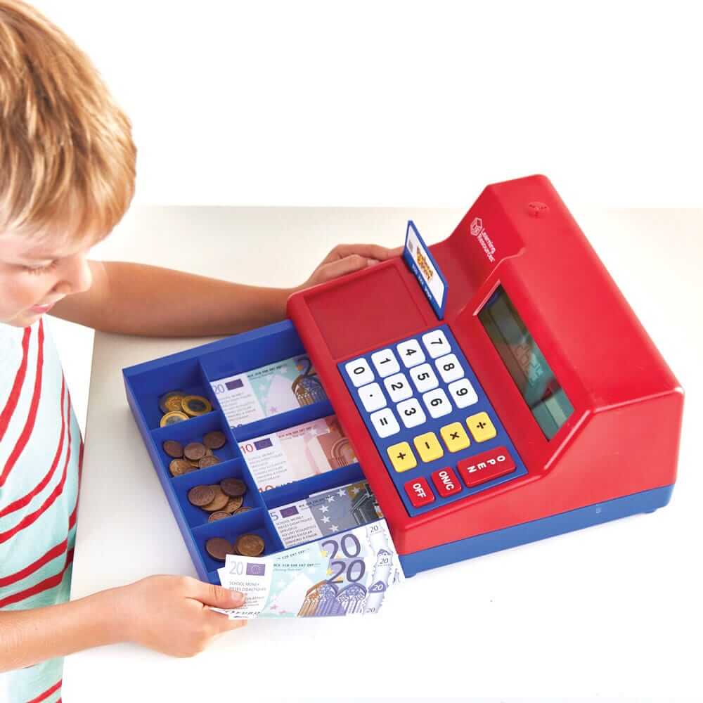 Pretend & Play Calculator Cash Register with Euro Money - Image 3