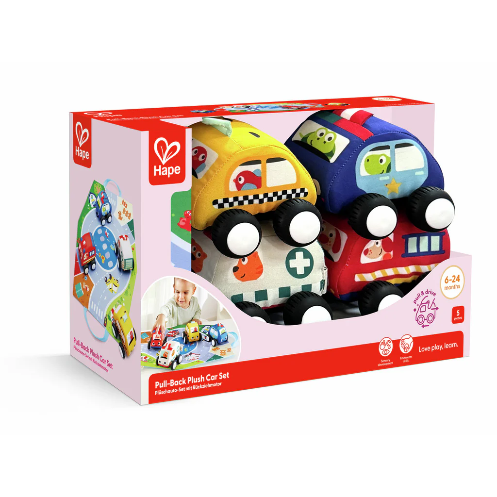 Pull-Back Plush Car Set - Image 2