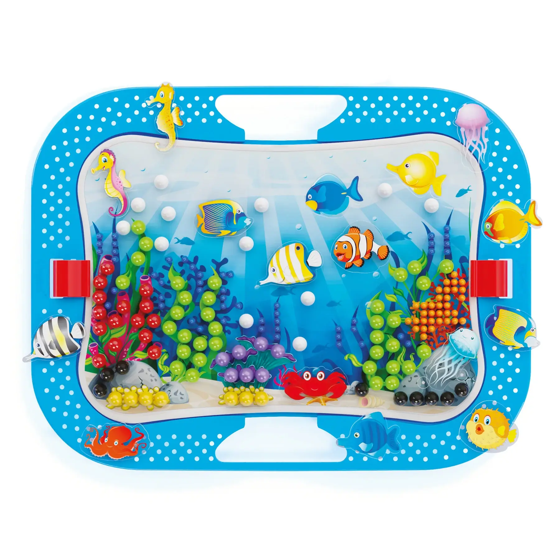 Quercetti Fantacolor Ocean Fun Fish & Pegs – 316 Piece Creative Peg Play Set - Image 3