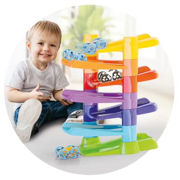 Quercetti Flip Car Racetrack – Dynamic Flip Ramp Racing Toy - Image 5
