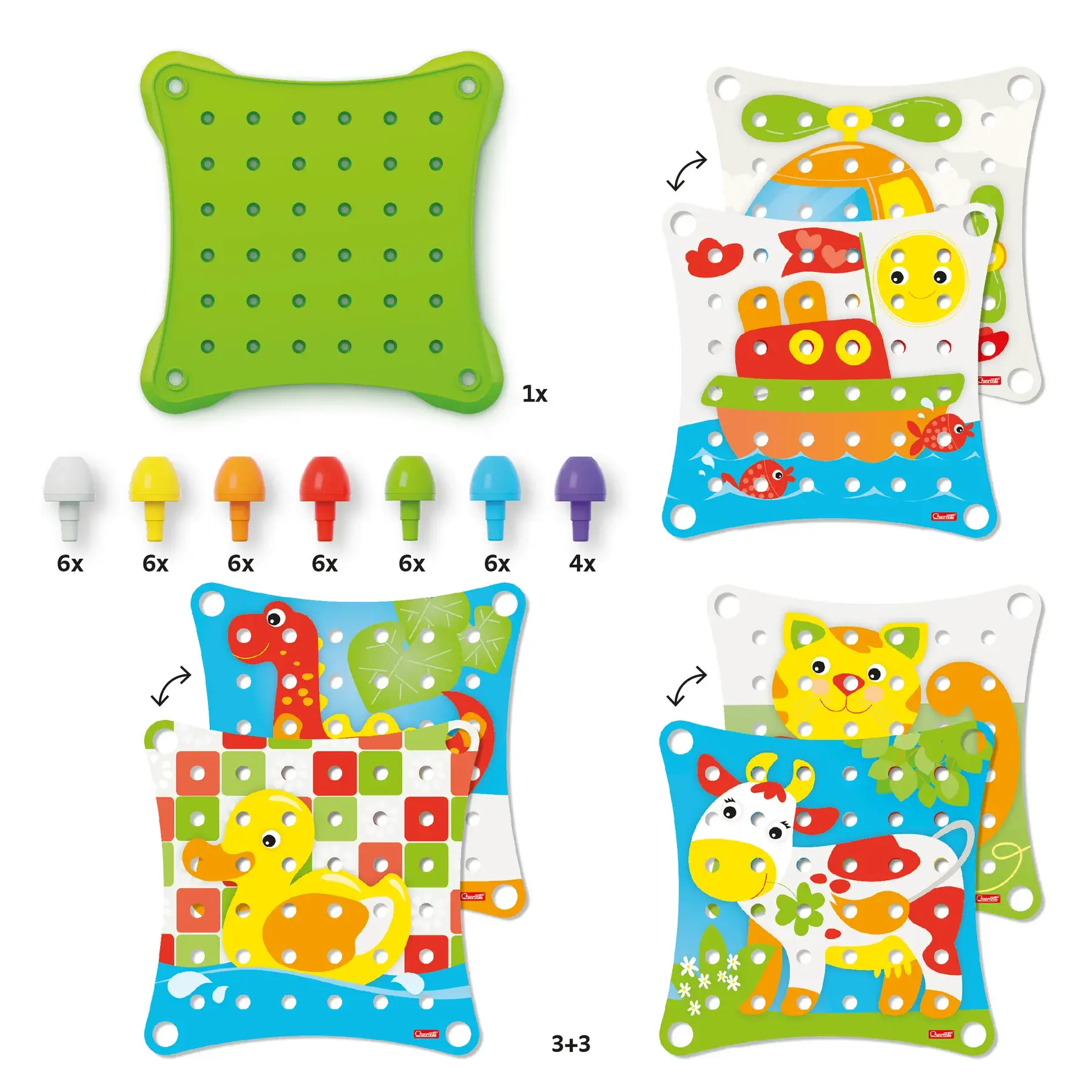 Quercetti Jumbo Peggy 41-Piece – Creative Fun for Kids of Ages 2+ - Image 3