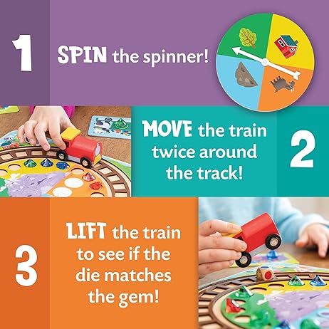 Round the Mountain Cooperative Train Game Peaceable Kingdom - Image 5