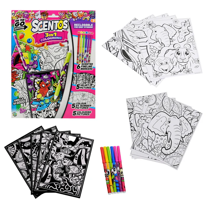 Scentos On The Go Activities 3 in 1 Colouring - Image 3