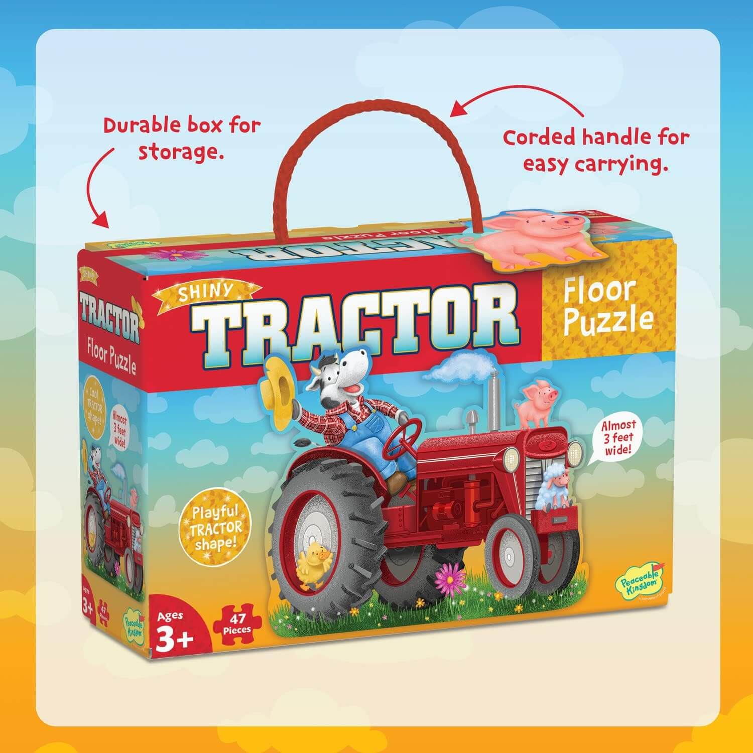 Shiny Tractor Giant Floor Puzzle - Image 5