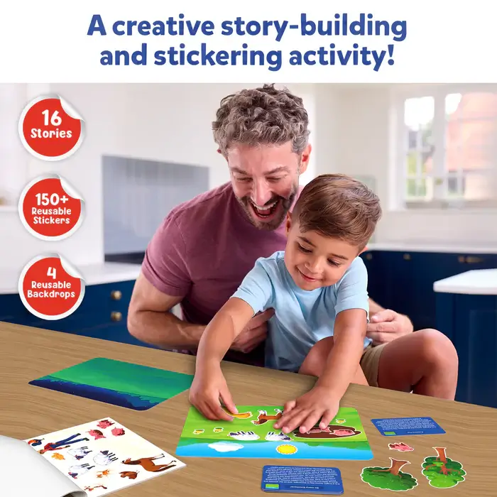 Skillmatics Reusable Sticker Stories: Animal Adventure - Image 6