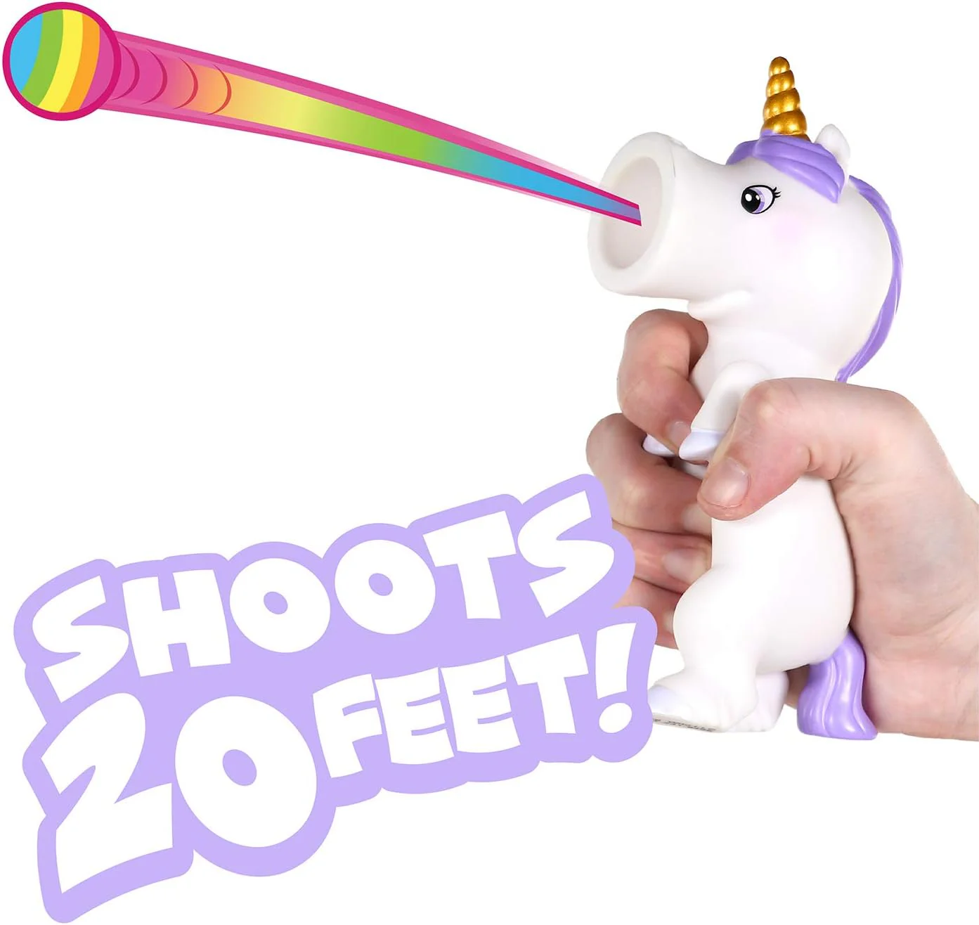 Squeeze Popper Unicorn White - Image 3
