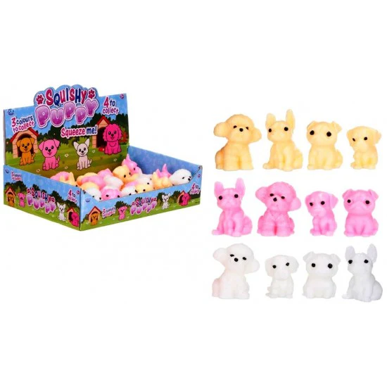 Squishy Puppy - 3 Colours - 4 To Collect