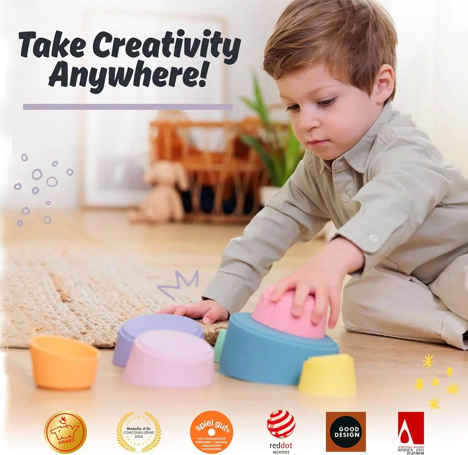 Oppi Stak - Baby Stacking Toy - Image 2