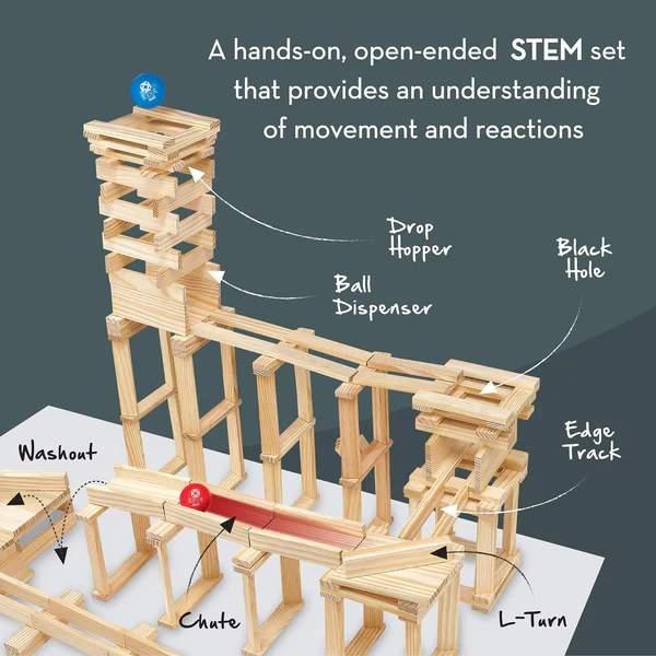 STEM KEVA Maple 1,000 Plank Classroom Set with Wooden Storage Bin Primary School Engineering STEM SET - Image 2