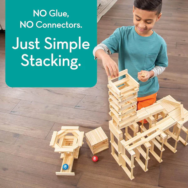 STEM KEVA Maple 1,000 Plank Classroom Set with Wooden Storage Bin Primary School Engineering STEM SET - Image 8