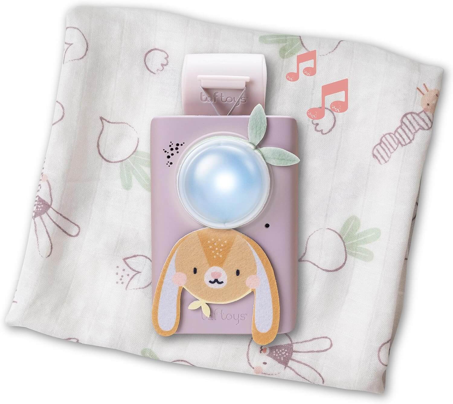 Baby Soothing Sound Machine with Cry Activated Sensor Bunny Soother and Swaddle Set - Image 2