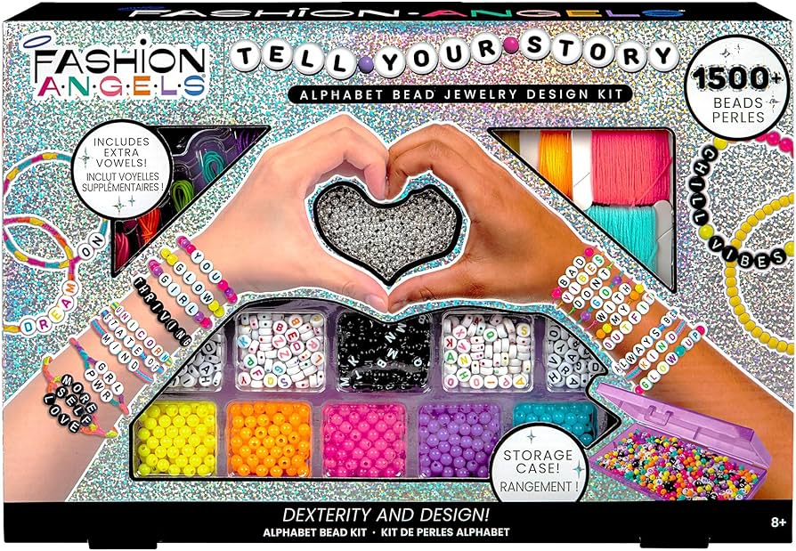 Fashion Angels - Tell Your Story - 1500+ Alphabet Bead Jewellery Design Kit