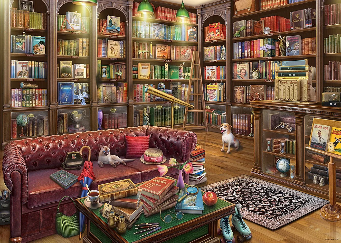 The Reading Room Ravensburger Puzzle 1000 piece - Image 2