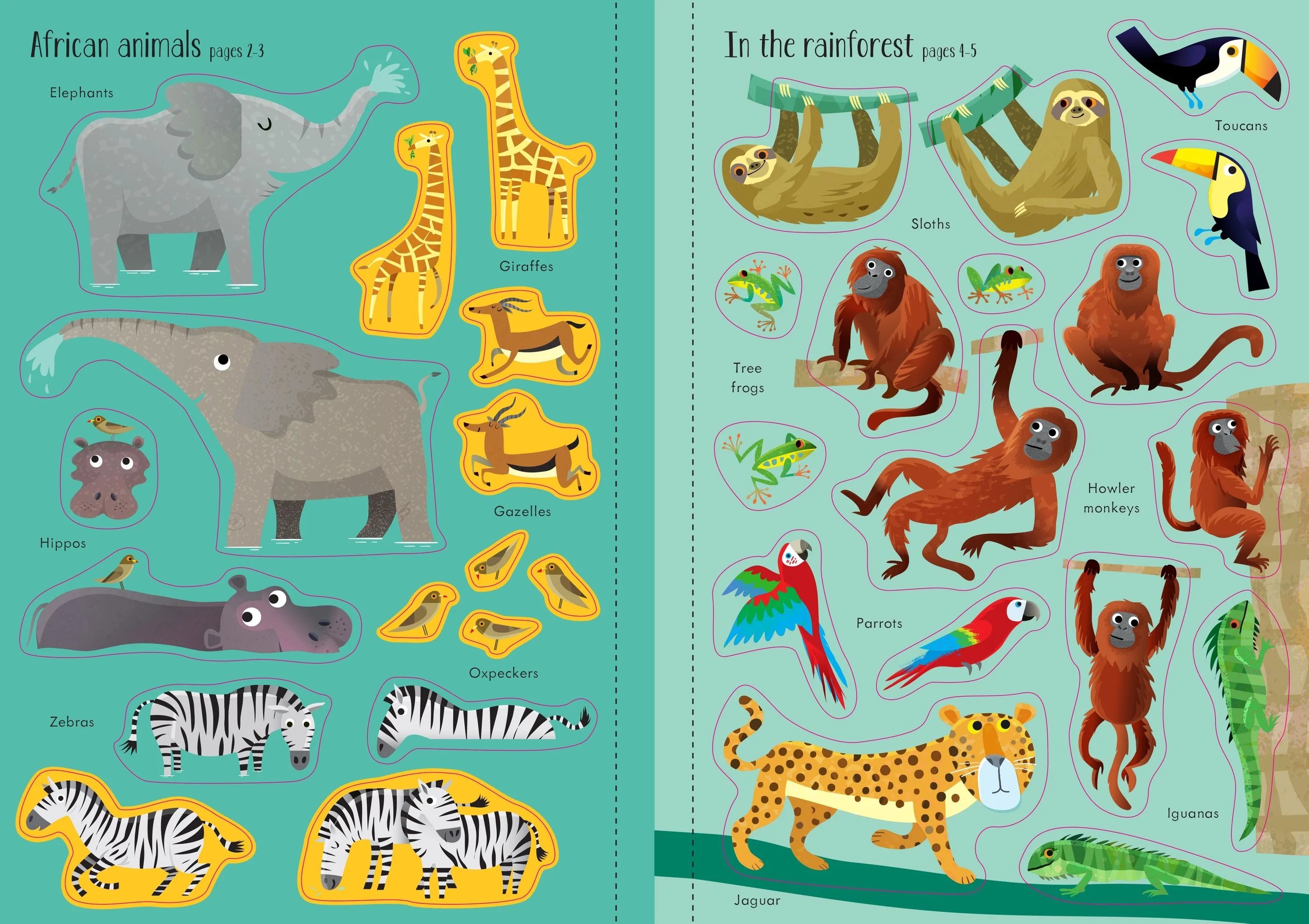 Usborne Little First Stickers Animals - Image 4