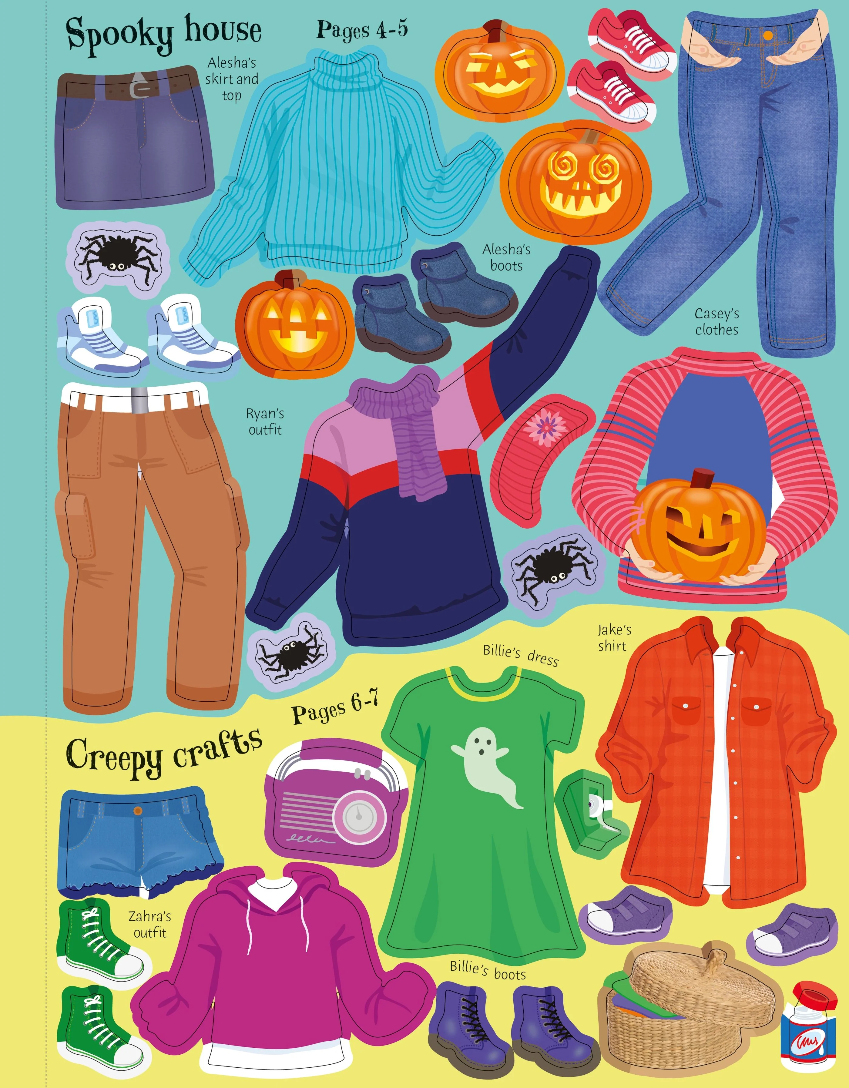 Usborne Sticker Dolly Dressing Trick Or Treat - Image 4