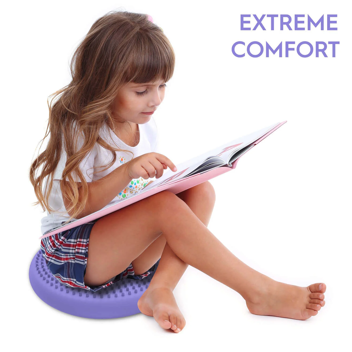 Wiggle Seat Little Sensory Cushion Purple 27cm - Image 2