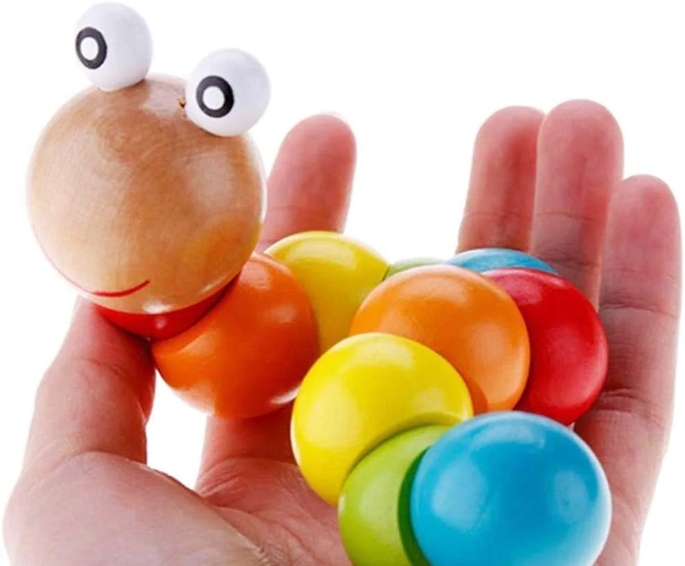 Woody the Worm Wooden Twisting Block Toy - Image 4
