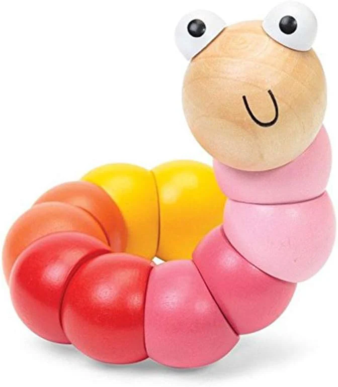 Woody the Worm Wooden Twisting Block Toy - Image 5