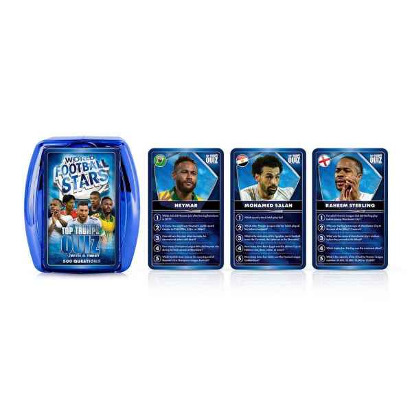 World Football Stars Blue Top Trumps Quiz Card Game - Image 2