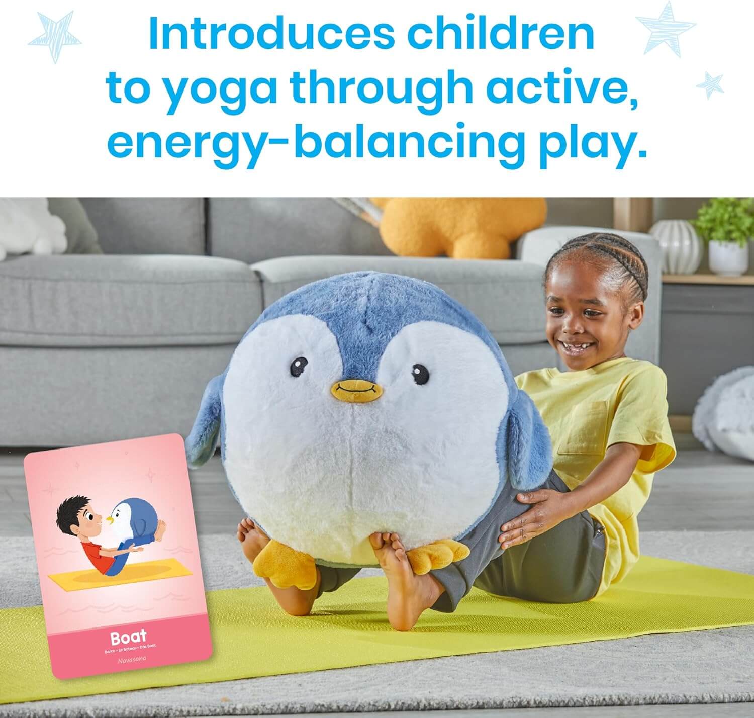 Yoga Ball Buddy with BubblePlush Penguin - Image 2