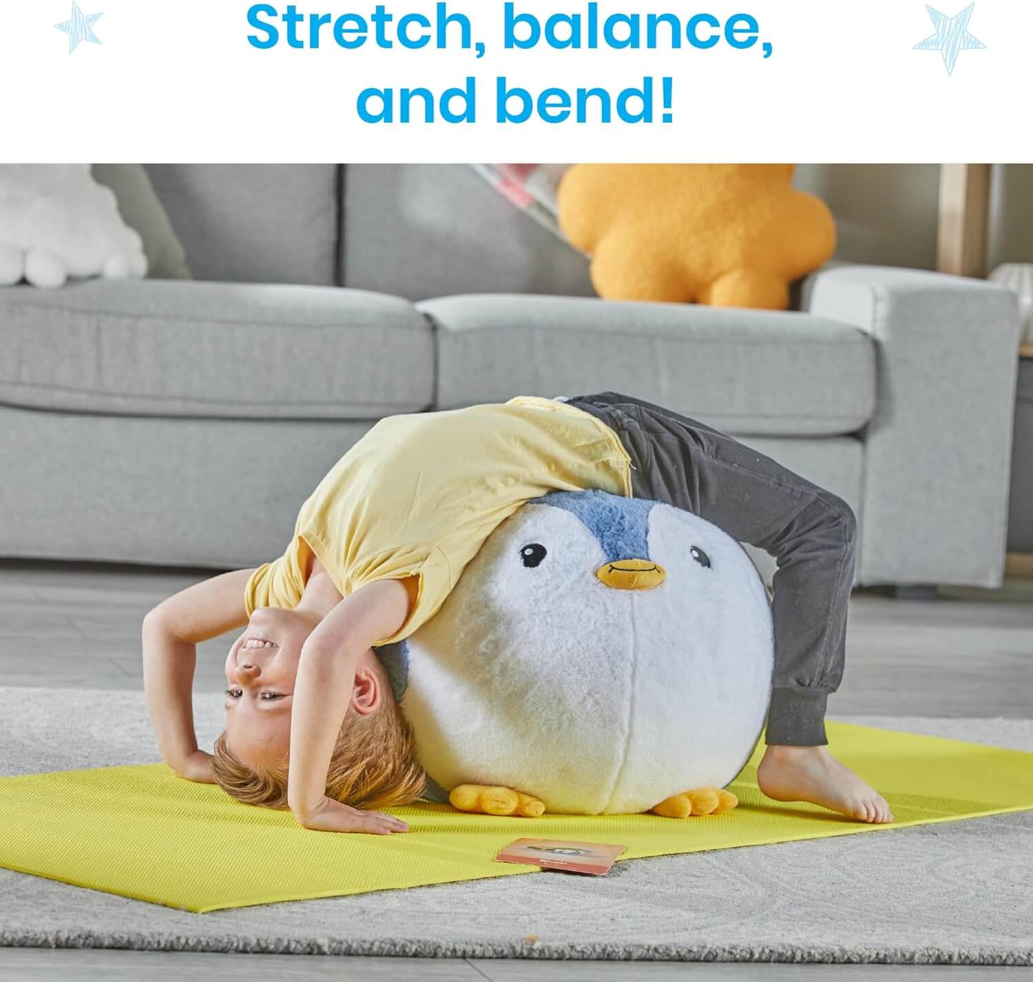 Yoga Ball Buddy with BubblePlush Penguin - Image 3